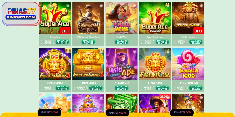Apat na Larong Dapat Subukan sa Slots ng PINAS77