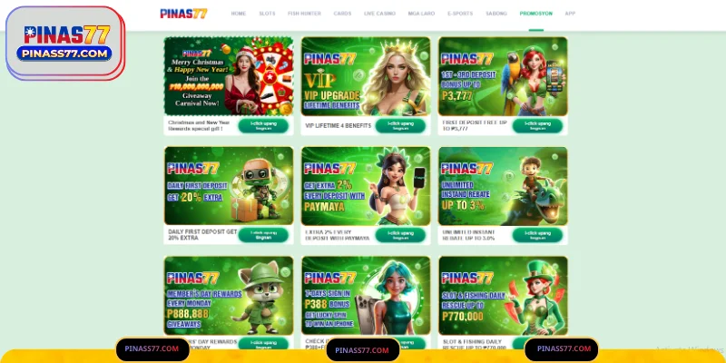 Buod ng Lahat ng Nakakaakit na Mga Promosyon PINAS77