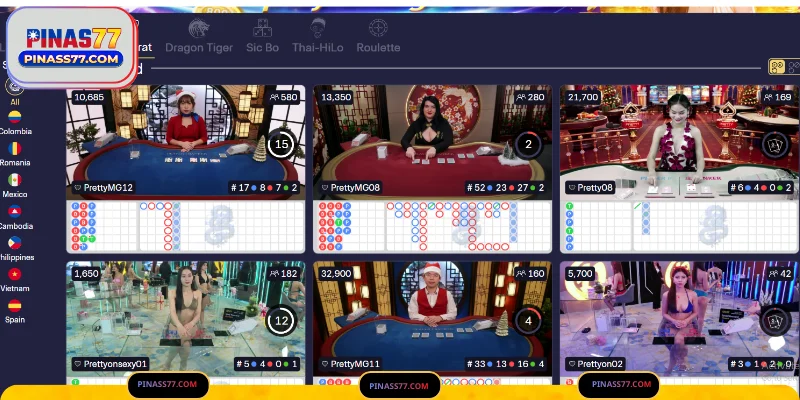 Gabay para sa mga Baguhan sa Live Casino ng PINAS77